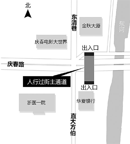 浙医一院附近将建过街地道 2019年3月建成通行